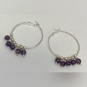 NEW Simple Amethyst  genuine.crystal beads
